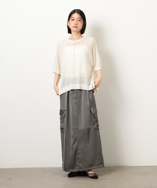 COMME CA ISM / コムサイズム ニット・セーター | 前後2WAY シアー配色ニットＴ | 詳細3