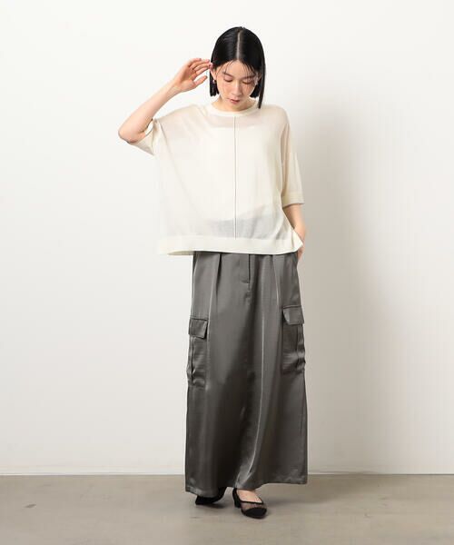 COMME CA ISM / コムサイズム ニット・セーター | 前後2WAY シアー配色ニットＴ | 詳細4