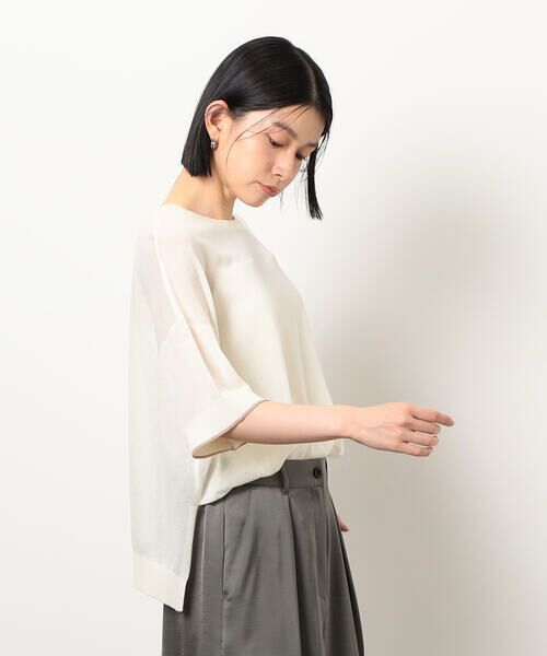 COMME CA ISM / コムサイズム ニット・セーター | 前後2WAY シアー配色ニットＴ | 詳細5