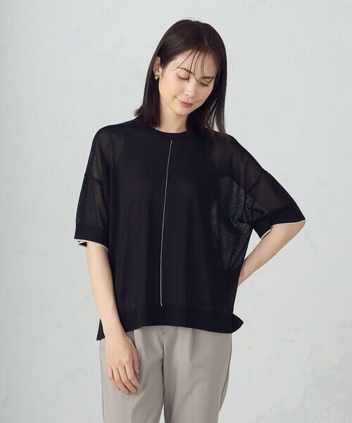 COMME CA ISM / コムサイズム ニット・セーター | 前後2WAY シアー配色ニットＴ | 詳細18