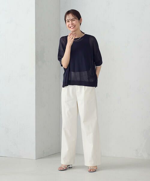 COMME CA ISM / コムサイズム ニット・セーター | 前後2WAY シアー配色ニットＴ | 詳細22