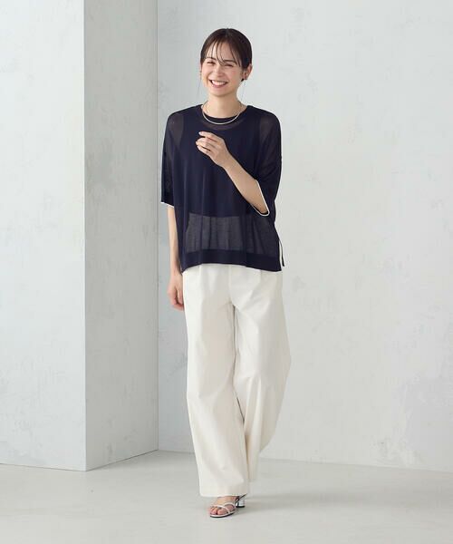 COMME CA ISM / コムサイズム ニット・セーター | 前後2WAY シアー配色ニットＴ | 詳細25