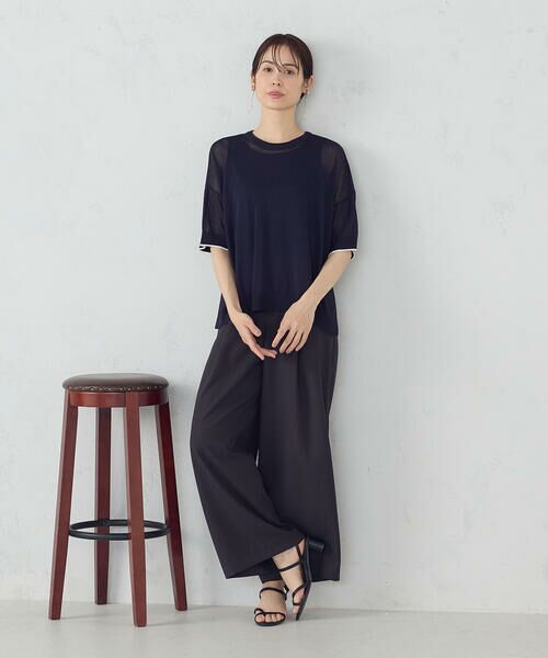 COMME CA ISM / コムサイズム ニット・セーター | 前後2WAY シアー配色ニットＴ | 詳細26