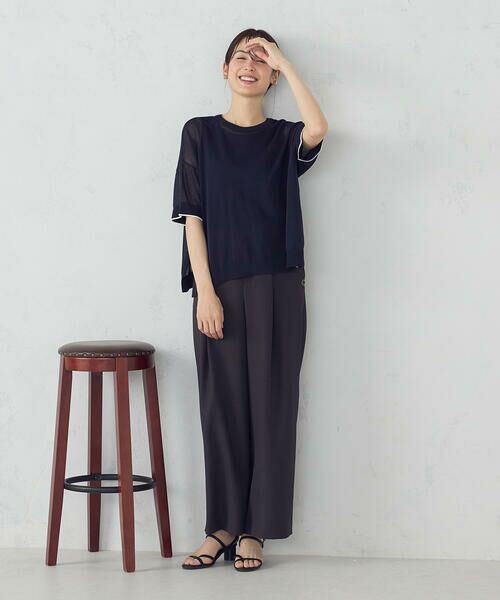 COMME CA ISM / コムサイズム ニット・セーター | 前後2WAY シアー配色ニットＴ | 詳細27