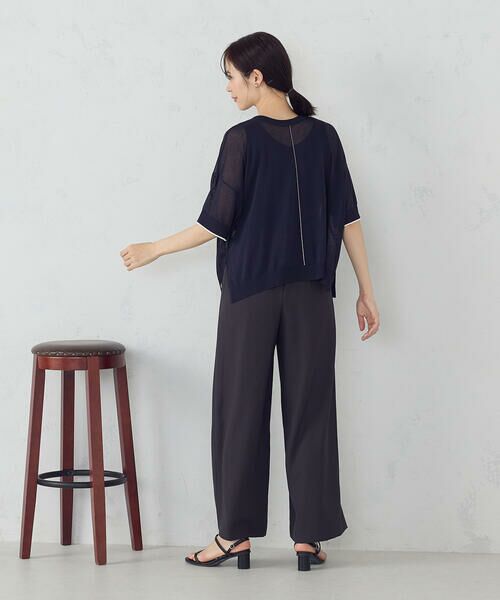 COMME CA ISM / コムサイズム ニット・セーター | 前後2WAY シアー配色ニットＴ | 詳細28