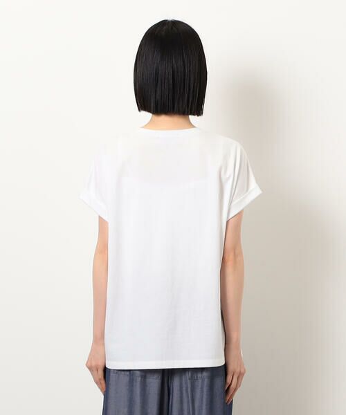 COMME CA ISM / コムサイズム カットソー | スタッズ 箔ライン付き プリントＴシャツ | 詳細10