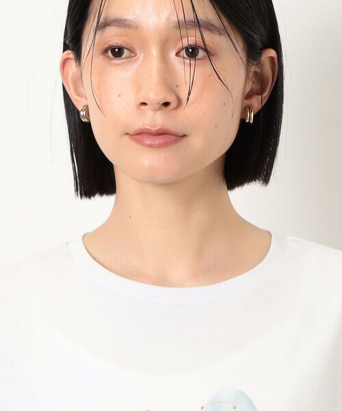 COMME CA ISM / コムサイズム カットソー | スタッズ 箔ライン付き プリントＴシャツ | 詳細11