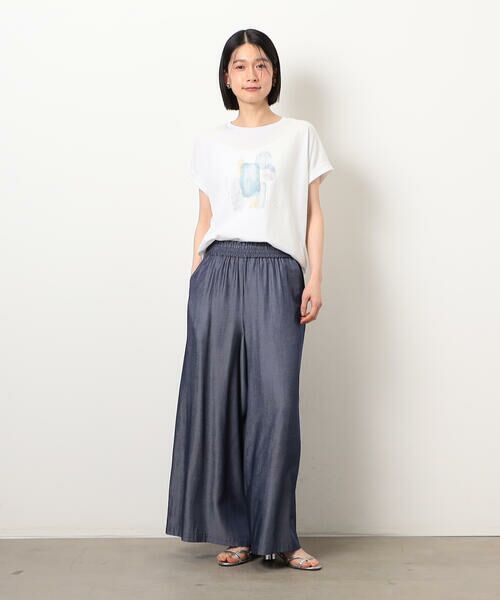 COMME CA ISM / コムサイズム カットソー | スタッズ 箔ライン付き プリントＴシャツ | 詳細2