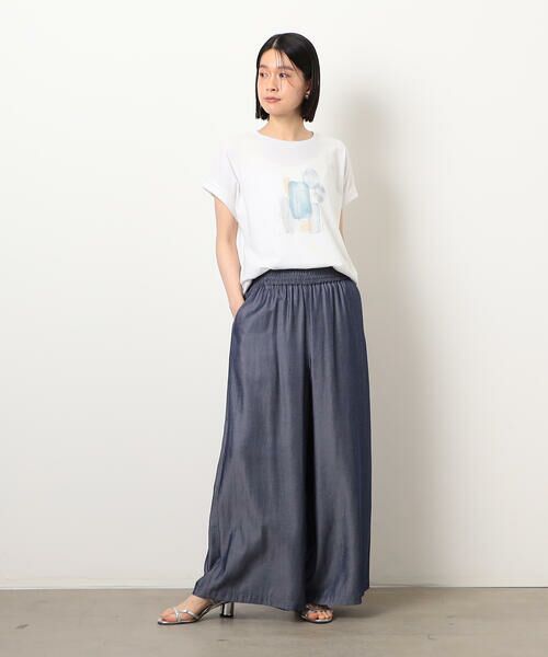 COMME CA ISM / コムサイズム カットソー | スタッズ 箔ライン付き プリントＴシャツ | 詳細3