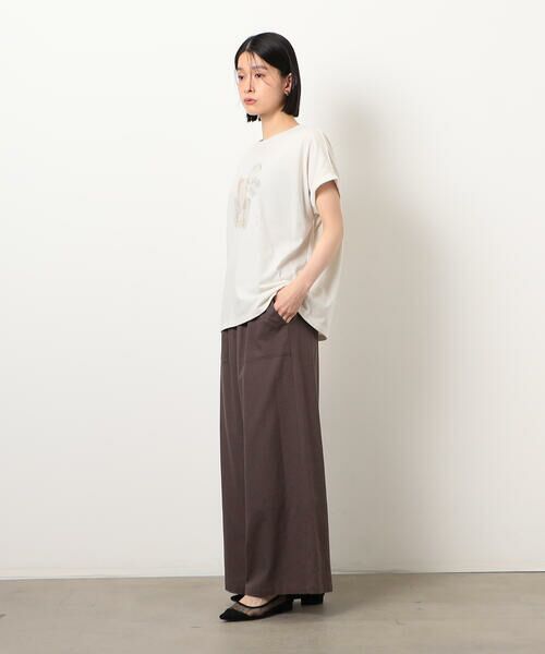 COMME CA ISM / コムサイズム カットソー | スタッズ 箔ライン付き プリントＴシャツ | 詳細17