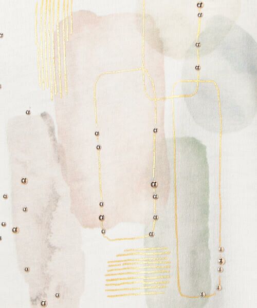 COMME CA ISM / コムサイズム カットソー | スタッズ 箔ライン付き プリントＴシャツ | 詳細21