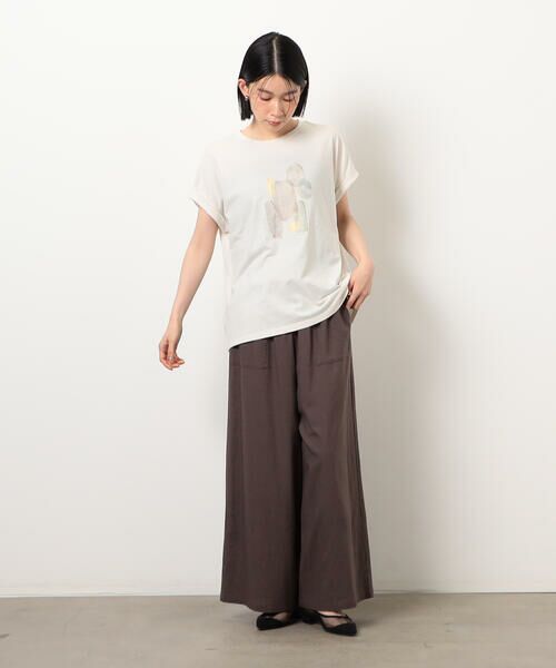 COMME CA ISM / コムサイズム カットソー | スタッズ 箔ライン付き プリントＴシャツ | 詳細16