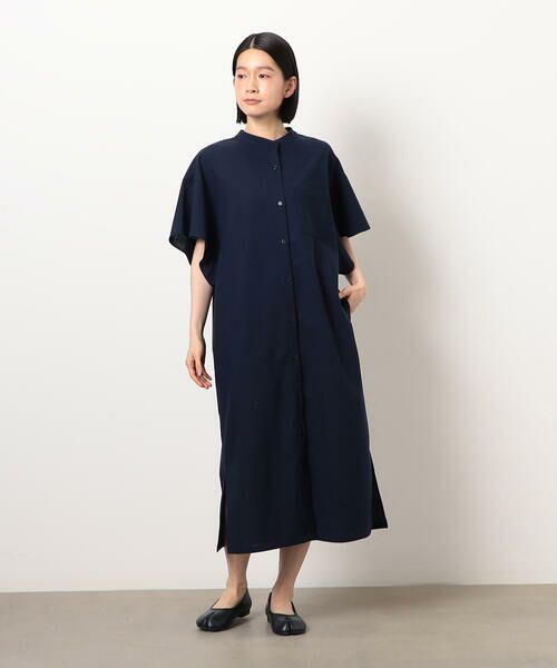 COMME CA ISM / コムサイズム ミニ丈・ひざ丈ワンピース | シャツワンピース(ネイビー)