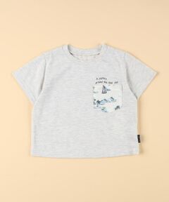COMME CA ISM / コムサイズム Tシャツ | マリンアロハ柄ポケット 半袖Tシャツ(ベビーサイズ)