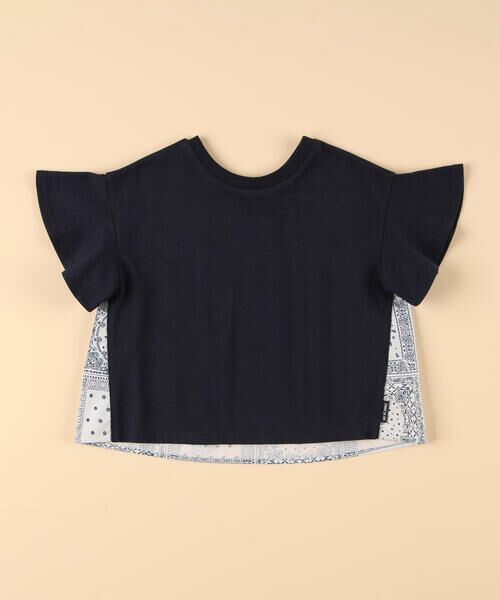 COMME CA ISM/コムサイズム バンダナプリント 切り替え 2WAY Tシャツ(ベビーサイズ) ネイビー 80〜90cm COMME CA ISM/コムサイズム バンダナプリント 切り替え 2WAY Tシャツ(ベビーサイズ) ネイビー 80〜90cm