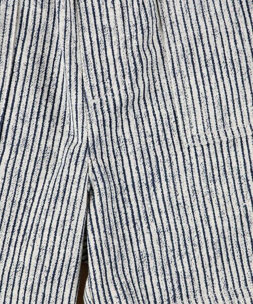 COMME CA ISM / コムサイズム ショート・ハーフ・半端丈パンツ | ヒッコリープリント ハーフパンツ(ベビーサイズ) | 詳細1