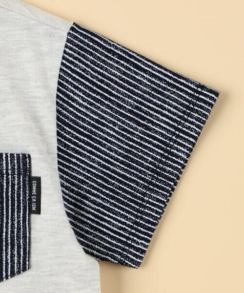 COMME CA ISM / コムサイズム Tシャツ | ヒッコリープリント使い 半袖Tシャツ(ベビーサイズ) | 詳細3