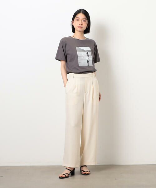 COMME CA ISM / コムサイズム その他パンツ | 【美しいベーシックパンツ】麻調ワイドパンツ | 詳細1