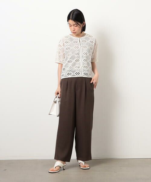 COMME CA ISM / コムサイズム その他パンツ | 【美しいベーシックパンツ】麻調ワイドパンツ | 詳細20