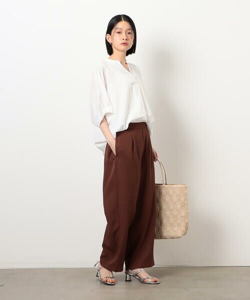 COMME CA ISM / コムサイズム その他パンツ | 【美しいベーシックパンツ】麻調ワイドパンツ | 詳細27