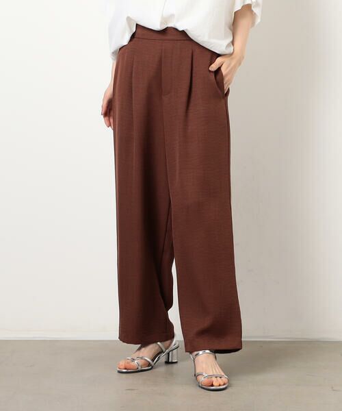 COMME CA ISM / コムサイズム その他パンツ | 【美しいベーシックパンツ】麻調ワイドパンツ | 詳細28