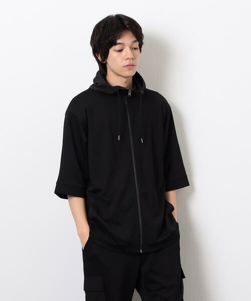 COMME CA ISM / コムサイズム ブルゾン | スポーティージャージ 半袖ジップブルゾン | 詳細4