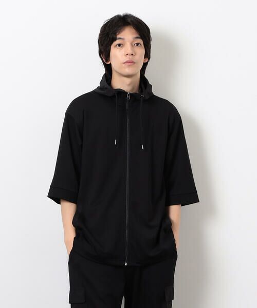 COMME CA ISM / コムサイズム ブルゾン | スポーティージャージ 半袖ジップブルゾン | 詳細5