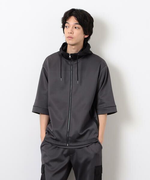 COMME CA ISM / コムサイズム ブルゾン | スポーティージャージ 半袖ジップブルゾン | 詳細17