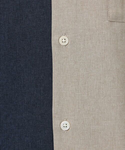 COMME CA ISM / コムサイズム シャツ・ブラウス | 【セットアップ対応】ライトウエイト ポリエステル ブロッキング オープンカラー シャツ | 詳細22