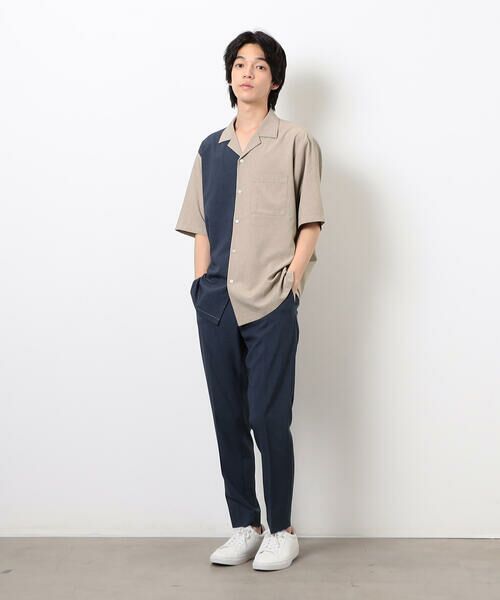 COMME CA ISM / コムサイズム シャツ・ブラウス | 【セットアップ対応】ライトウエイト ポリエステル ブロッキング オープンカラー シャツ | 詳細18