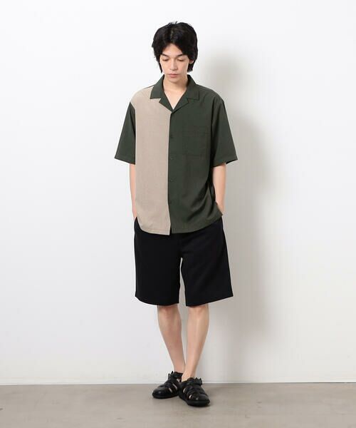 COMME CA ISM / コムサイズム シャツ・ブラウス | 【セットアップ対応】ライトウエイト ポリエステル ブロッキング オープンカラー シャツ | 詳細23