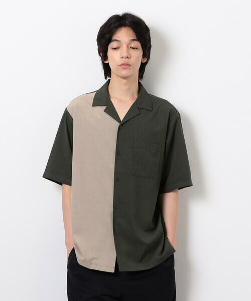COMME CA ISM / コムサイズム シャツ・ブラウス | 【セットアップ対応】ライトウエイト ポリエステル ブロッキング オープンカラー シャツ | 詳細25