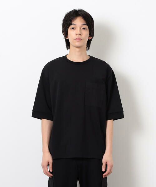 COMME CA ISM / コムサイズム Tシャツ | スポーティージャージ コンビデザイン Ｔシャツ | 詳細4