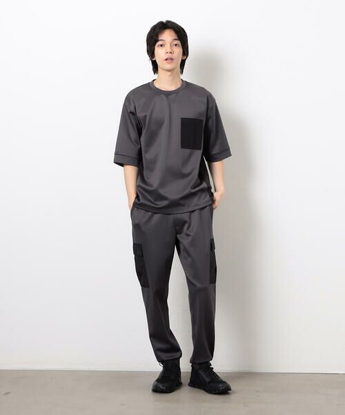 COMME CA ISM / コムサイズム Tシャツ | スポーティージャージ コンビデザイン Ｔシャツ | 詳細12