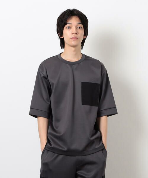 COMME CA ISM / コムサイズム Tシャツ | スポーティージャージ コンビデザイン Ｔシャツ | 詳細13