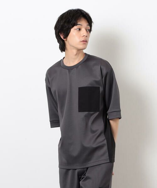 COMME CA ISM / コムサイズム Tシャツ | スポーティージャージ コンビデザイン Ｔシャツ | 詳細14