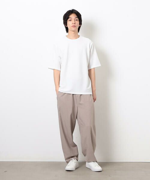 COMME CA ISM / コムサイズム Tシャツ | 膨れジャカード Tシャツ | 詳細1