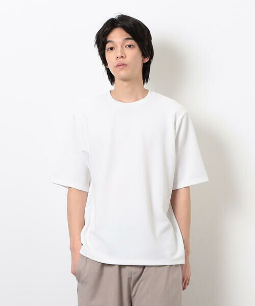 COMME CA ISM / コムサイズム Tシャツ | 膨れジャカード Tシャツ | 詳細3