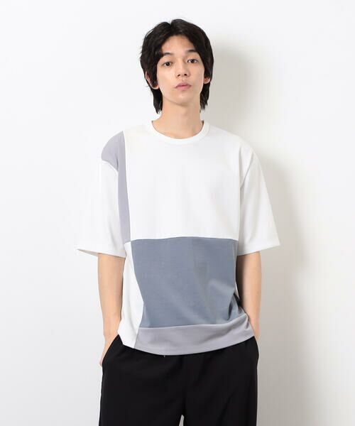 COMME CA ISM / コムサイズム Tシャツ | カラーブロッキング Ｔシャツ | 詳細2
