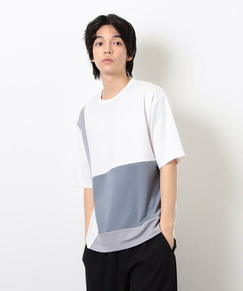 COMME CA ISM / コムサイズム Tシャツ | カラーブロッキング Ｔシャツ | 詳細3