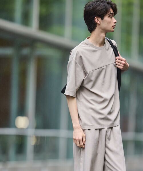 COMME CA ISM / コムサイズム Tシャツ | 【セットアップ対応】ライトウエイト ポリエステル 布帛Ｔシャツ | 詳細17