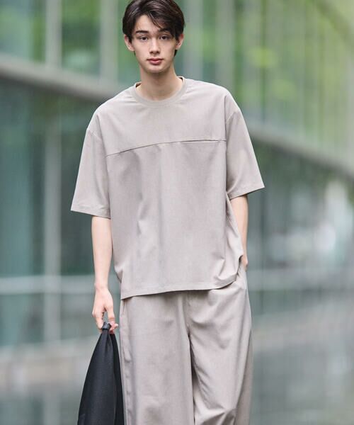 COMME CA ISM / コムサイズム Tシャツ | 【セットアップ対応】ライトウエイト ポリエステル 布帛Ｔシャツ | 詳細18