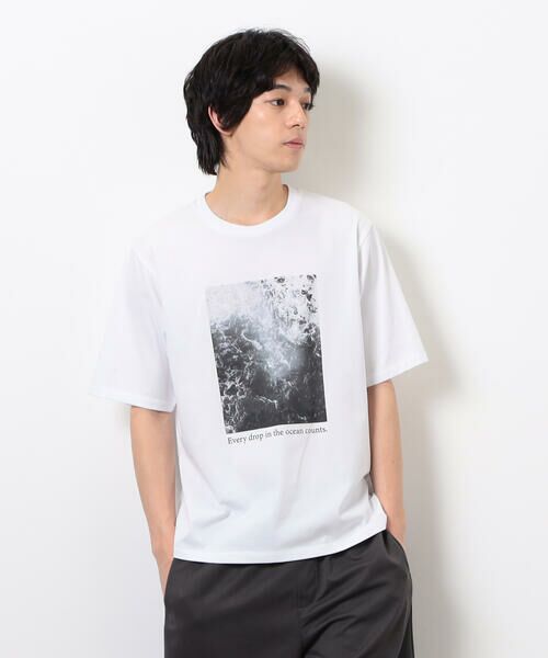 COMME CA ISM / コムサイズム Tシャツ | 【接触冷感】 Feel-Cool フォトTシャツ 「SEA」 | 詳細3