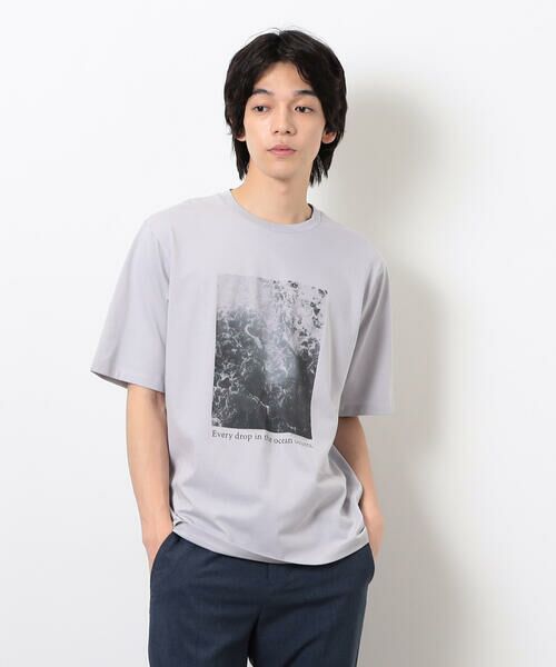 COMME CA ISM / コムサイズム Tシャツ | 【接触冷感】 Feel-Cool フォトTシャツ 「SEA」 | 詳細15