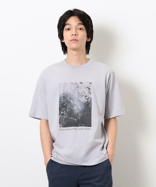 COMME CA ISM / コムサイズム Tシャツ | 【接触冷感】 Feel-Cool フォトTシャツ 「SEA」 | 詳細16