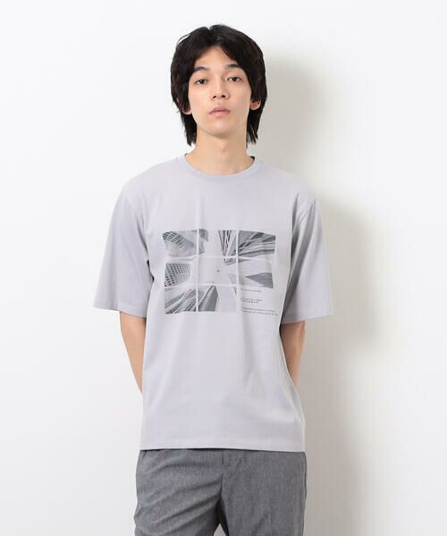 COMME CA ISM / コムサイズム Tシャツ | 【接触冷感】 Feel-Cool フォトTシャツ 「CITY SKY」 | 詳細14