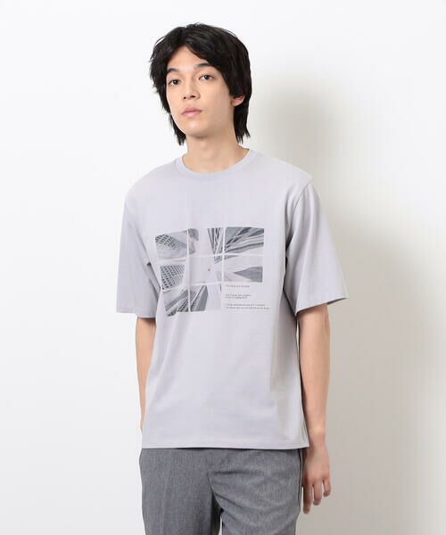 COMME CA ISM / コムサイズム Tシャツ | 【接触冷感】 Feel-Cool フォトTシャツ 「CITY SKY」 | 詳細15