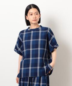COMME CA ISM / コムサイズム シャツ・ブラウス | インディゴチェックプルオーバー / セットアップ対応