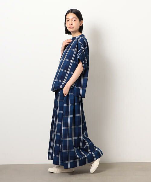 COMME CA ISM / コムサイズム シャツ・ブラウス | インディゴチェックプルオーバー / セットアップ対応 | 詳細2