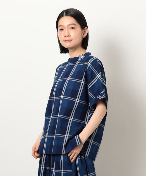 COMME CA ISM / コムサイズム シャツ・ブラウス | インディゴチェックプルオーバー / セットアップ対応 | 詳細5